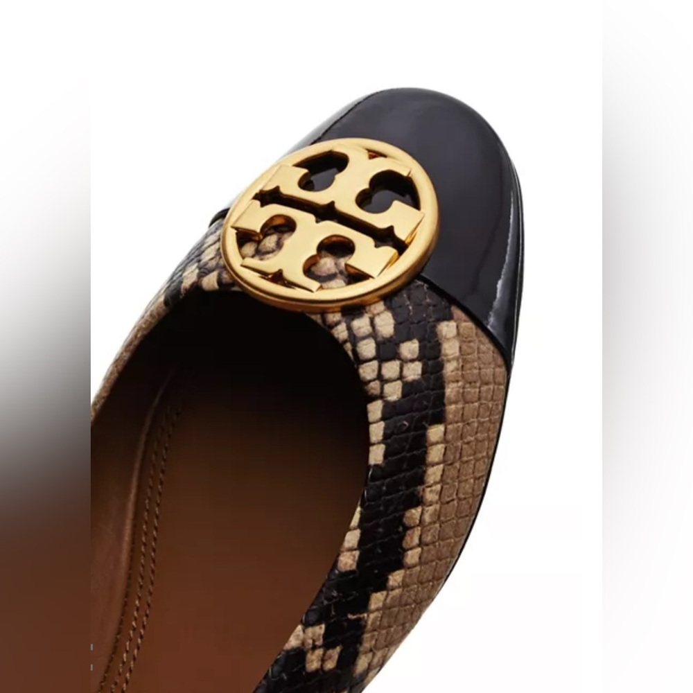 TORY BURCH AUTHENTIC LUXURY CLASSIC PREPPY ICONIC CHELSEA CAP TOE BALLET SHOES - Picture 6 of 17